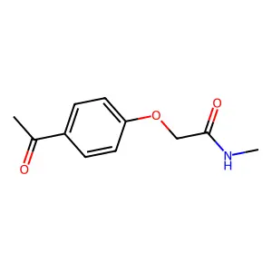 2-(4-acetylphenoxy)-N-methylacetamide structure