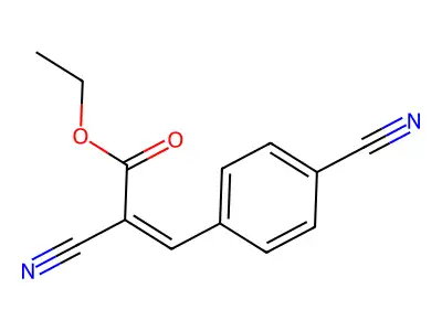 2-氰基-3-(4-氰基苯基)丙烯酸乙酯 structure