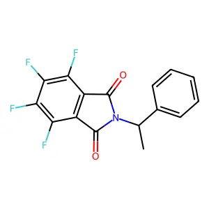 (R)-2-(1-phenylethyl)-4,5,6,7-tetrafluoro-1H-isoindole-1,3-dione structure