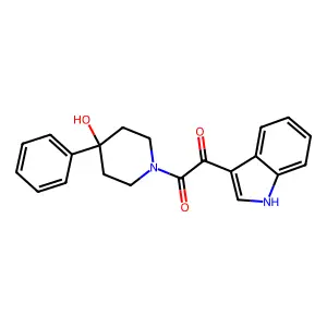 4-Piperidinol, 1-(1H-indol-3-yloxoacetyl)-4-phenyl- structure