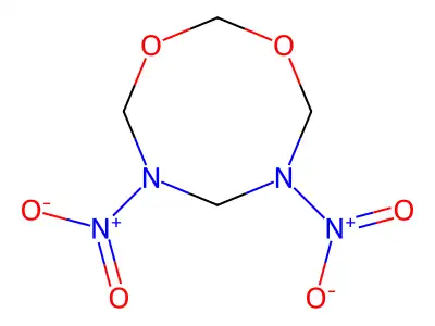 4H-1,3,5,7-Dioxadiazocine, tetrahydro-5,7-dinitro- structure