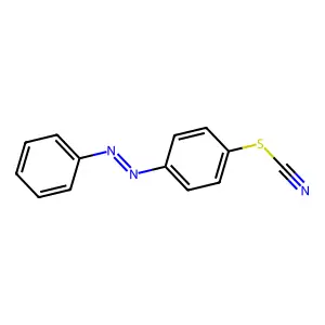 (4-Phenyldiazenylphenyl) thiocyanate structure