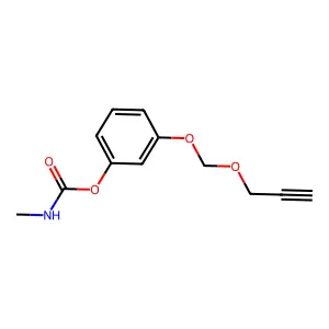 Carbamic acid, methyl-, m-((2-propynyloxy)methoxy)phenyl ester structure