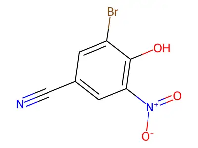 Benzonitrile, 3-bromo-4-hydroxy-5-nitro- structure