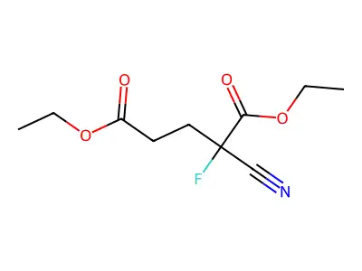 Diethyl 2-cyano-2-fluoropentanedioate structure