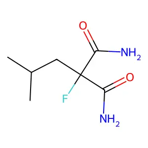 2-Fluoro-2-isobutylmalonamide structure
