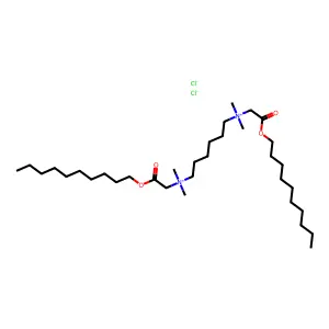 Ammonium, hexamethylenebis((carboxymethyl)dimethyl-, dichloride, didecyl ester structure