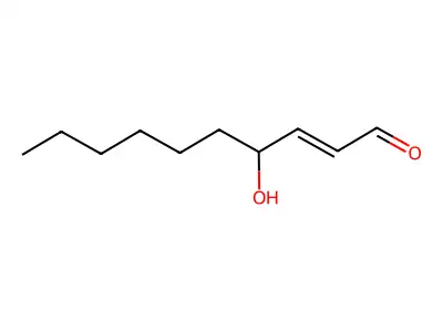4-Hydroxy-dec-2-en-1-al structure