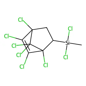 Bicyclo[2.2.1]hept-2-ene, 1,2,3,4,7,7-hexachloro-5-(dichloromethylsilyl)- structure