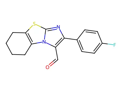 2-(4-fluorophenyl)-5,6,7,8-tetrahydroimidazo[2,1-b][1,3]benzothiazole-3-carbaldehyde structure