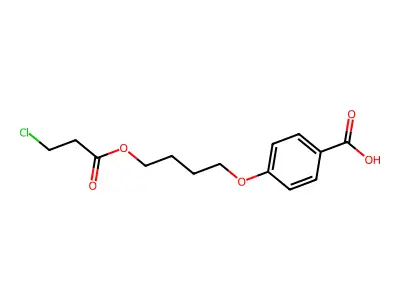 4-{4-[(3-Chloropropanoyl)oxy]butoxy}benzenecarboxylic acid structure
