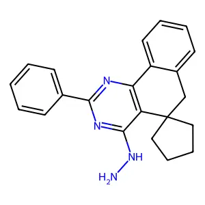 (2-phenylspiro[6H-benzo[h]quinazoline-5,1'-cyclopentane]-4-yl)hydrazine structure