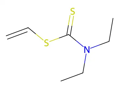 ethenyl N,N-diethylcarbamodithioate structure