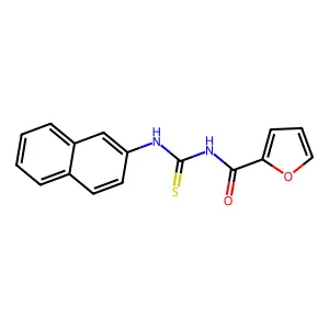 N-(naphthalen-2-ylcarbamothioyl)furan-2-carboxamide structure
