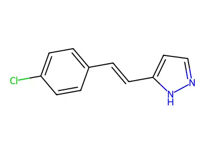 5-[2-(4-chlorophenyl)ethenyl]-1H-pyrazole structure