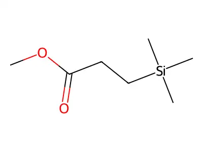 Propanoic acid, 3-(trimethylsilyl)-, methyl ester structure