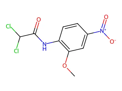 2,2-dichloro-N-(2-methoxy-4-nitrophenyl)acetamide structure