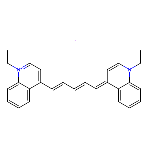 1,1'-Diethyl-4,4'-dicarbocyanine iodide structure