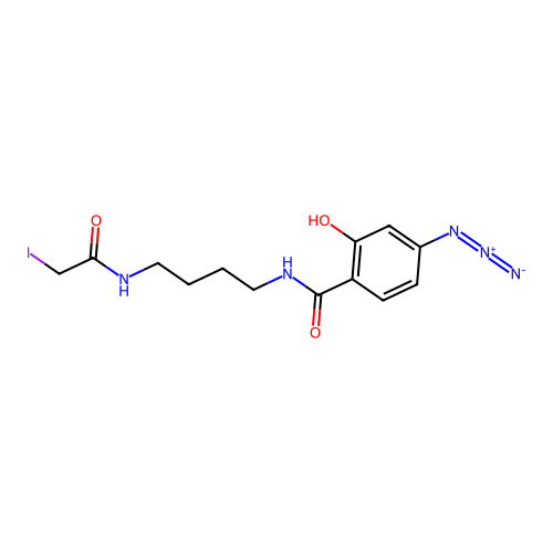 1-(4-Azidosalicylamido)-4-(iodoacetamido)butane structure
