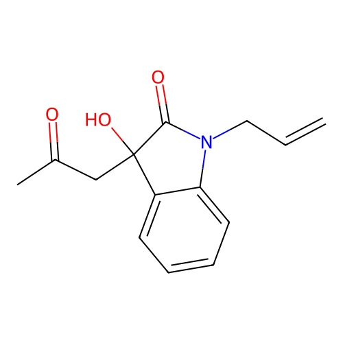 1-Allyl-3-hydroxy-3-(2-oxopropyl)indolin-2-one structure