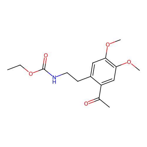 Ethyl 2-(2-acetyl-4,5-dimethoxyphenyl)ethylcarbamate structure