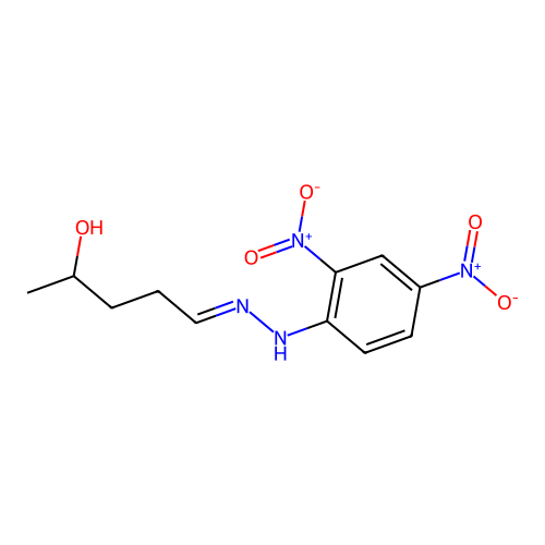 5-[(2,4-Dinitrophenyl)hydrazinylidene]pentan-2-ol structure