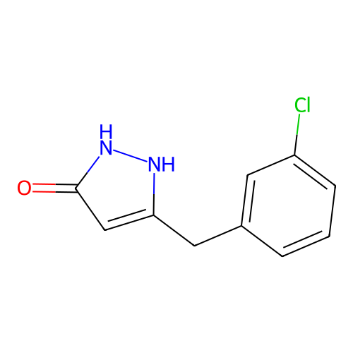 5-[(3-Chlorophenyl)methyl]-1,2-dihydropyrazol-3-one structure