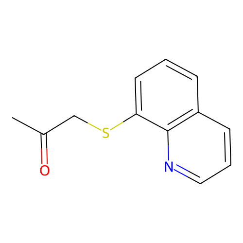 1-Quinolin-8-ylsulfanylpropan-2-one structure
