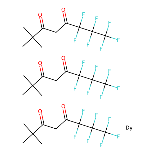 Dysprosium;6,6,7,7,8,8,8-heptafluoro-2,2-dimethyloctane-3,5-dione structure