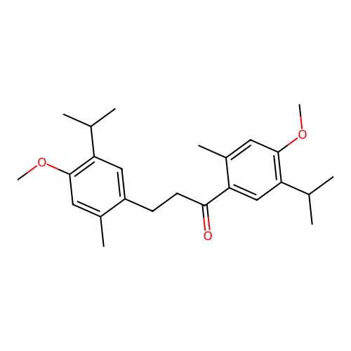 1,3-Bis[4-methoxy-2-methyl-5-(propan-2-yl)phenyl]propan-1-one structure