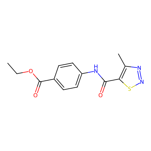 Ethyl 4-{[(4-methyl-1,2,3-thiadiazol-5-yl)carbonyl]amino}benzoate structure