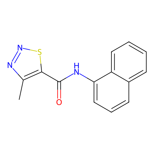 4-methyl-N-(naphthalen-1-yl)-1,2,3-thiadiazole-5-carboxamide structure