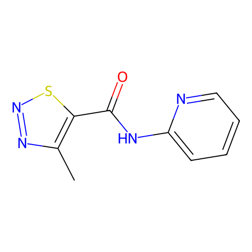 4-methyl-N-(pyridin-2-yl)-1,2,3-thiadiazole-5-carboxamide structure