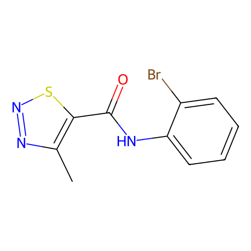 N-(2-bromophenyl)-4-methyl-1,2,3-thiadiazole-5-carboxamide structure