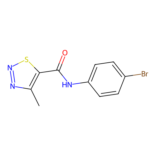 N-(4-bromophenyl)-4-methyl-1,2,3-thiadiazole-5-carboxamide structure