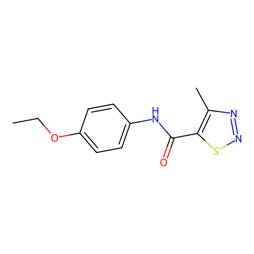 N-(4-ethoxyphenyl)-4-methyl-1,2,3-thiadiazole-5-carboxamide structure