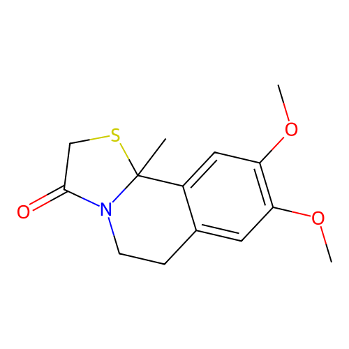 8,9-dimethoxy-10b-methyl-5,6-dihydro-2H-thiazolo[2,3-a]isoquinolin-3(10bH)-one structure