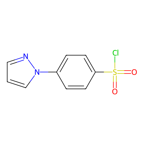 4-(1H-pyrazol-1-yl)benzene-1-sulfonyl chloride structure