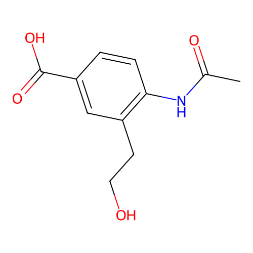 4-Acetamido-3-(2-hydroxyethyl)benzoic acid structure
