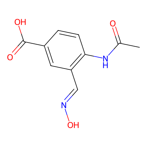 4-乙酰氨基-3-(羟亚氨甲基)苯甲酸 structure