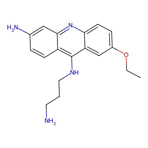 9-N-(3-aminopropyl)-7-ethoxyacridine-3,9-diamine structure