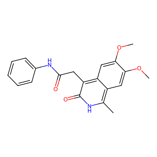 2-(6,7-dimethoxy-1-methyl-3-oxo-2,3-dihydroisoquinolin-4-yl)-N-phenylacetamide structure