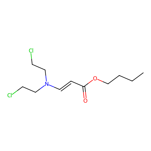 Butyl 3-[bis(2-chloroethyl)amino]prop-2-enoate structure