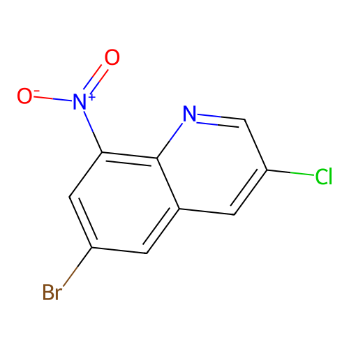 6-Bromo-3-chloro-8-nitroquinoline structure