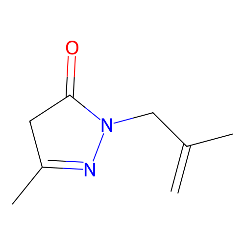 3-Methyl-1-(2-methylprop-2-enyl)-2-pyrazolin-5-one structure