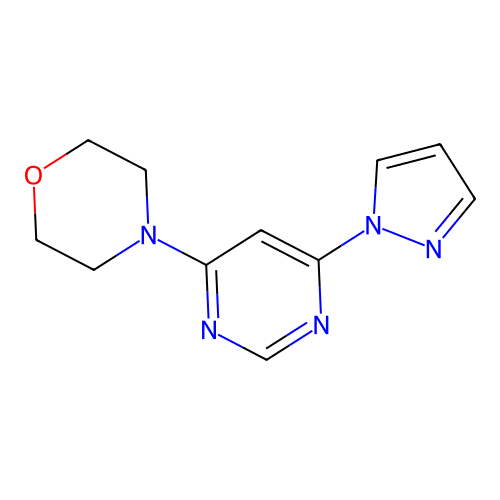 4-(6-Pyrazol-1-ylpyrimidin-4-yl)morpholine structure