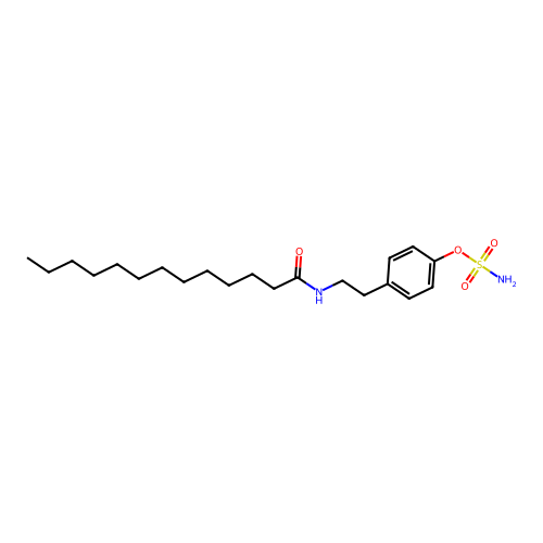 [4-[2-(Tridecanoylamino)ethyl]phenyl] sulfamate structure