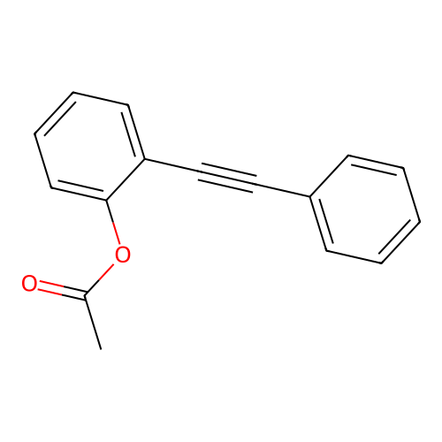 2-(2-Phenylethynyl)phenyl acetate structure