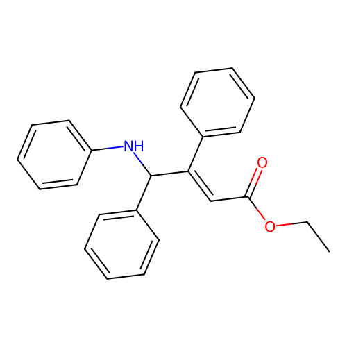 Ethyl (2E)-3,4-diphenyl-4-(phenylamino)but-2-enoate structure