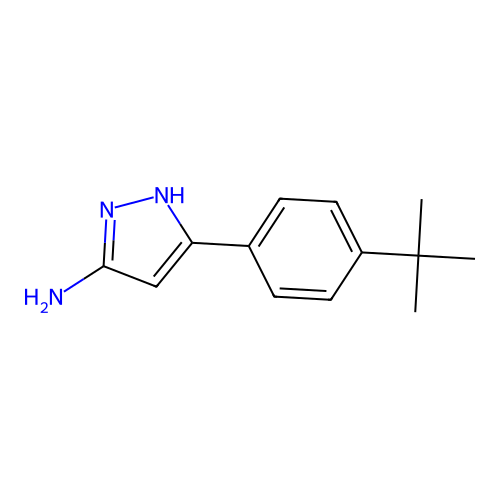 3-(4-tert-butylphenyl)-1H-pyrazol-5-amine structure